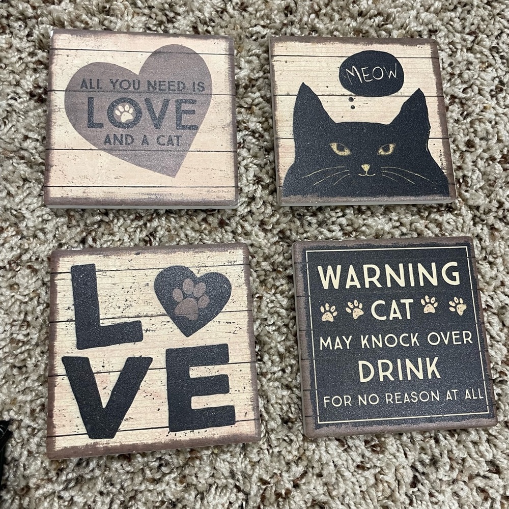 Cat coasters
